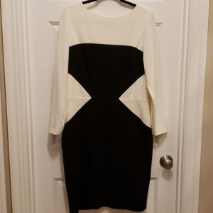 Ralph Lauren Black & White Color block  Dress